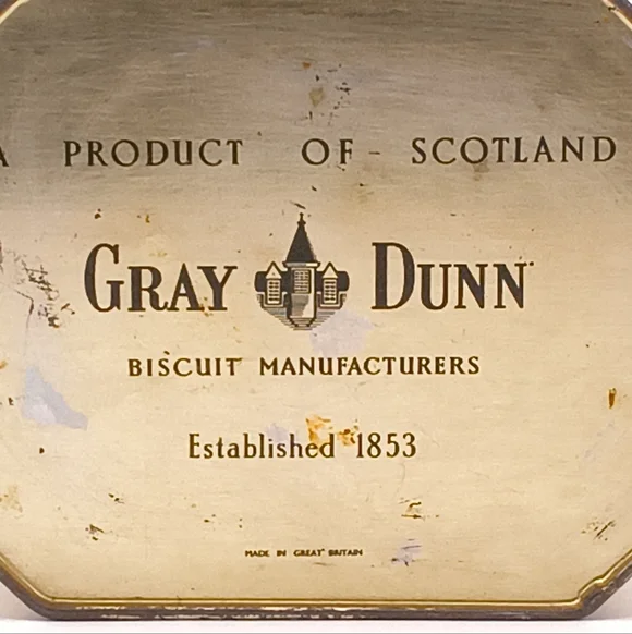 Vintage Gray Dunn Octagonal Floral Biscuit Tin (Scotland, 1853) - Picture 8 of 14